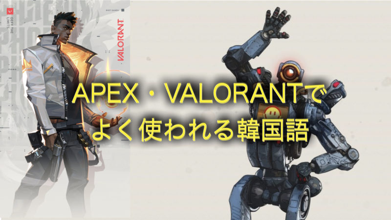 Apex Valorant 配信でよく耳にする韓国語をお教えします ゲーム内で使える韓国 多趣味な世界